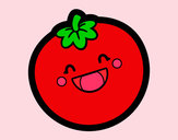 Dibujo Tomate sonriente pintado por Manuelita2