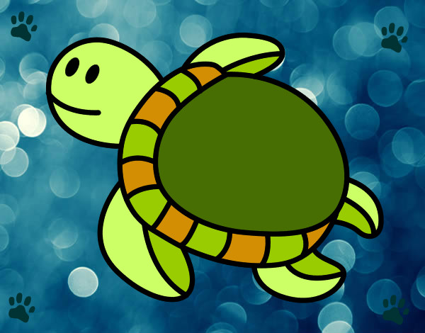 Dibujo Tortuga nadando pintado por inesi