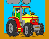 Dibujo Tractor en funcionamiento pintado por kittylove