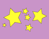 Dibujo 6 estrellas pintado por kampanita