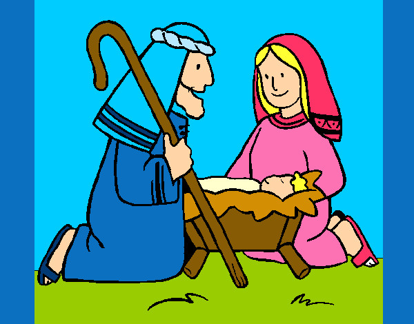 Dibujo Adoran al niño Jesús pintado por sofia04