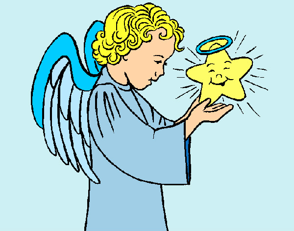 Dibujo Ángel y estrella pintado por alicia33