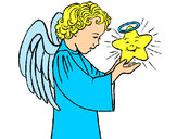 Dibujo Ángel y estrella pintado por yasnelis