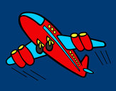 Dibujo Avión rápido pintado por MYKE