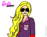 Dibujo Barbie con gafas de sol pintado por sirula