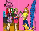 Dibujo Barbie de compras con sus amigas pintado por kittylove