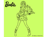 Dibujo Barbie guitarrista pintado por maluci