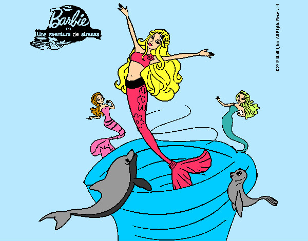 Barbie sirena contenta