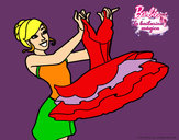 Dibujo Barbie y su vestido de ballet pintado por kittylove