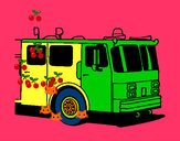 Dibujo Camión de bomberos pintado por SinaiV