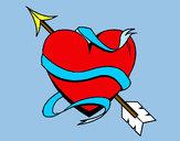 Dibujo Corazón con flecha III pintado por alicia33