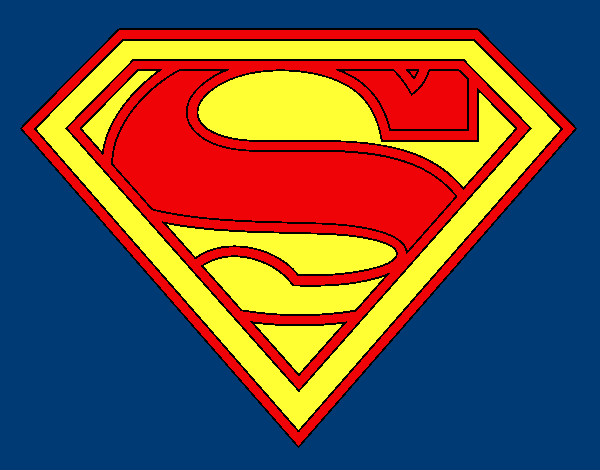 Dibujo de Escudo de Superman pintado por Moni_21 en Dibujos.net el día  14-12-13 a las 21:38:18. Imprime, pinta o colorea tus propios dibujos!