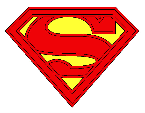 Dibujo de Escudo de Superman pintado por Moni_21 en  el día  14-12-13 a las 21:46:55. Imprime, pinta o colorea tus propios dibujos!