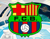 Dibujo Escudo del F.C. Barcelona pintado por danielxd