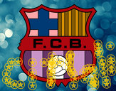 Dibujo Escudo del F.C. Barcelona pintado por HerianFoth