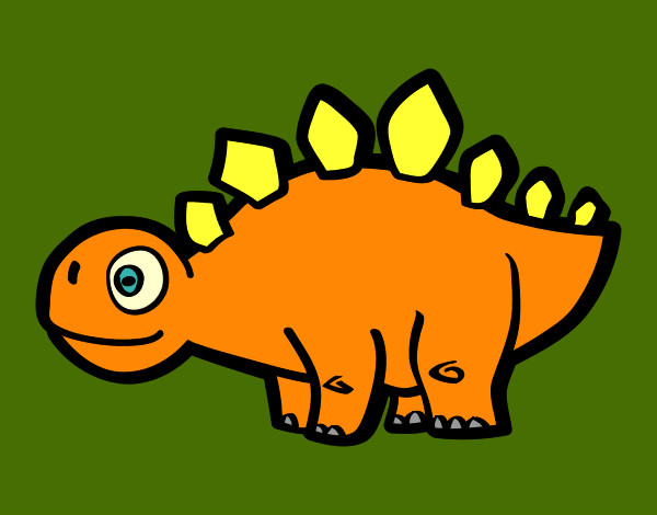 Dibujo Estegosaurio joven pintado por FABRIZZIO4