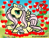 Dibujo Fluttershy pintado por PinkBerry