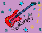 Dibujo Guitarra y estrellas pintado por izayess