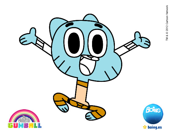 Dibujo de Gumball pintado por Maalee en Dibujos.net el día 12-12-13 a