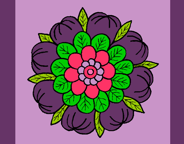Dibujo Mandala floral pintado por sofia04