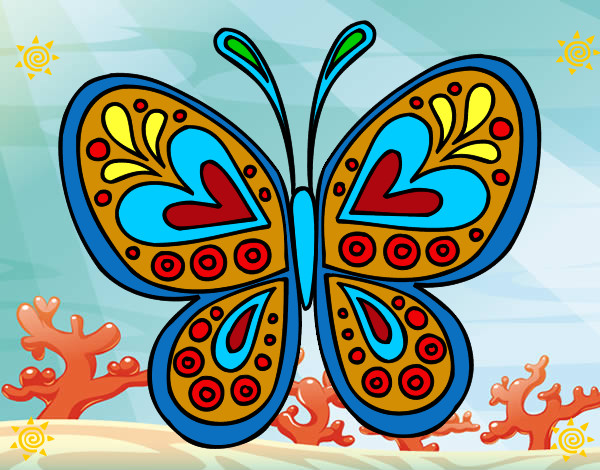 Dibujo Mandala mariposa pintado por Bruno10
