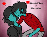 Dibujo Marshall Lee y Marceline pintado por lucia61626