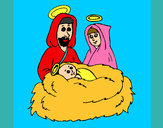 Dibujo Natividad pintado por leanny