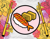 Dibujo Plato de Sushi pintado por mackitha