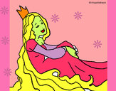 Dibujo Princesa relajada pintado por sirula
