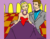 Dibujo Princesa y príncipe en el baile pintado por kittylove