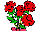 Dibujo Ramo de rosas pintado por sofia04