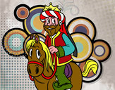 Dibujo Rey Gaspar a caballo pintado por moni_21