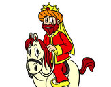 Dibujo Rey Gaspar a caballo pintado por tonka123