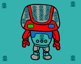Dibujo Robot fuerte pintado por jenaro