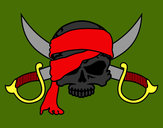 Dibujo Símbolo pirata pintado por jenaro
