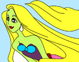 Dibujo Sirenita Ariel pintado por sirula
