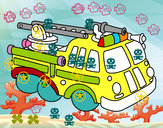 Dibujo Vehículo de bomberos pintado por DANIELSB
