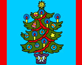 Dibujo Árbol de navidad con velas pintado por manueltaqu