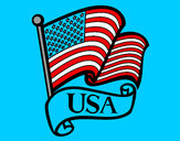 Dibujo Bandera de los Estados Unidos pintado por alex44