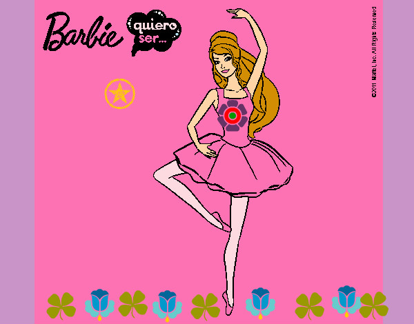 Dibujo Barbie bailarina de ballet pintado por Anhel