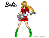 Dibujo Barbie guitarrista pintado por claudiap42