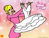 Dibujo Barbie y su vestido de ballet pintado por -Rainbowg-