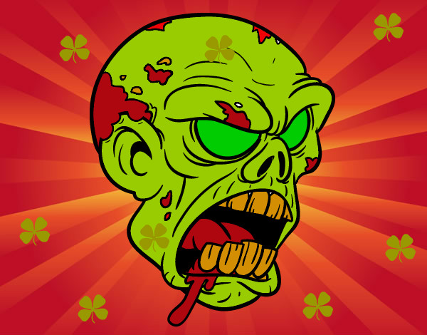 Dibujo Cabeza de zombi pintado por MATEHUS