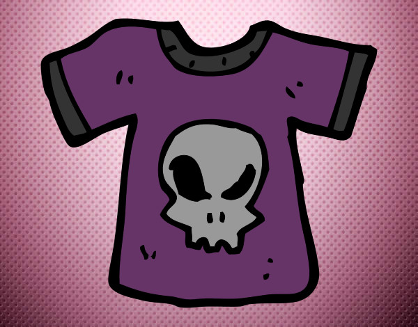 Dibujo Camiseta emo pintado por sirula