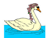 Dibujo Cisne con flores pintado por HirOz