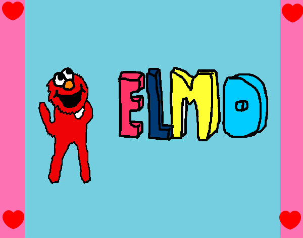 Dibujo Elmo 1 pintado por melyna