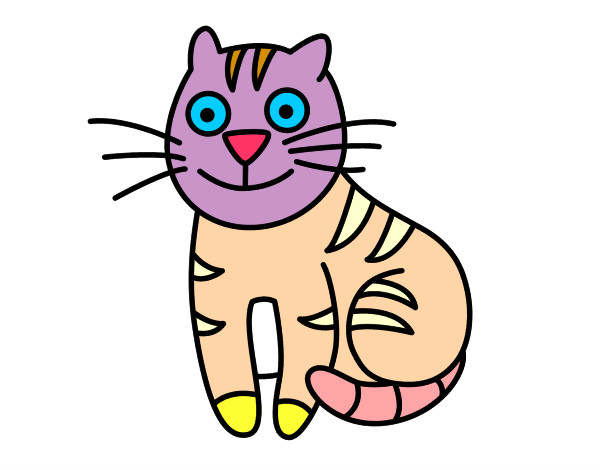 Dibujo Gato simpático pintado por teresita77