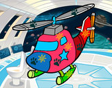 Dibujo Helicóptero con una estrella pintado por 83472