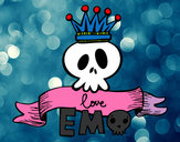 Dibujo Love Emo pintado por looking