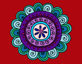 Dibujo Mandala alegre pintado por lilima
